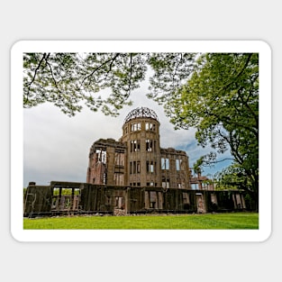 Atomic bomb dome in Hiroshima in Japan Sticker